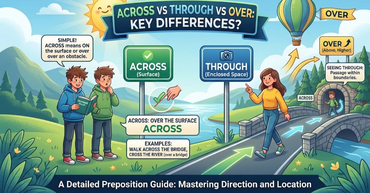 Across vs Through vs Over: Key Differences