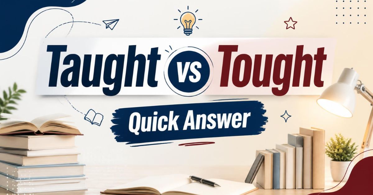 Taught vs Tought Quick Answer