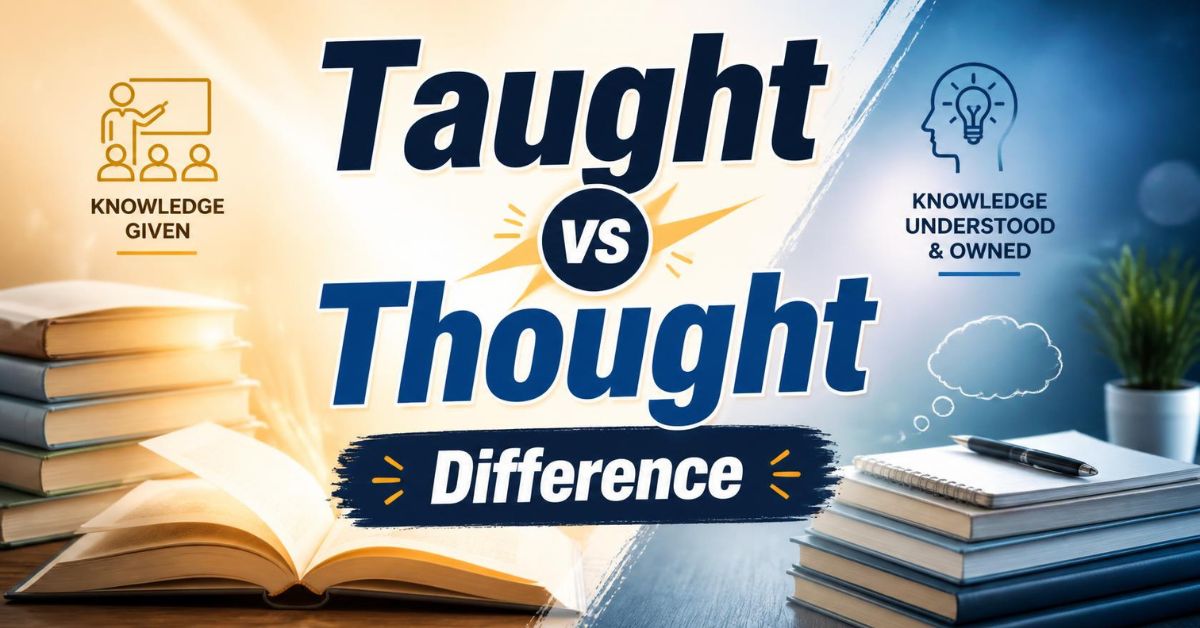 Taught vs Thought Difference