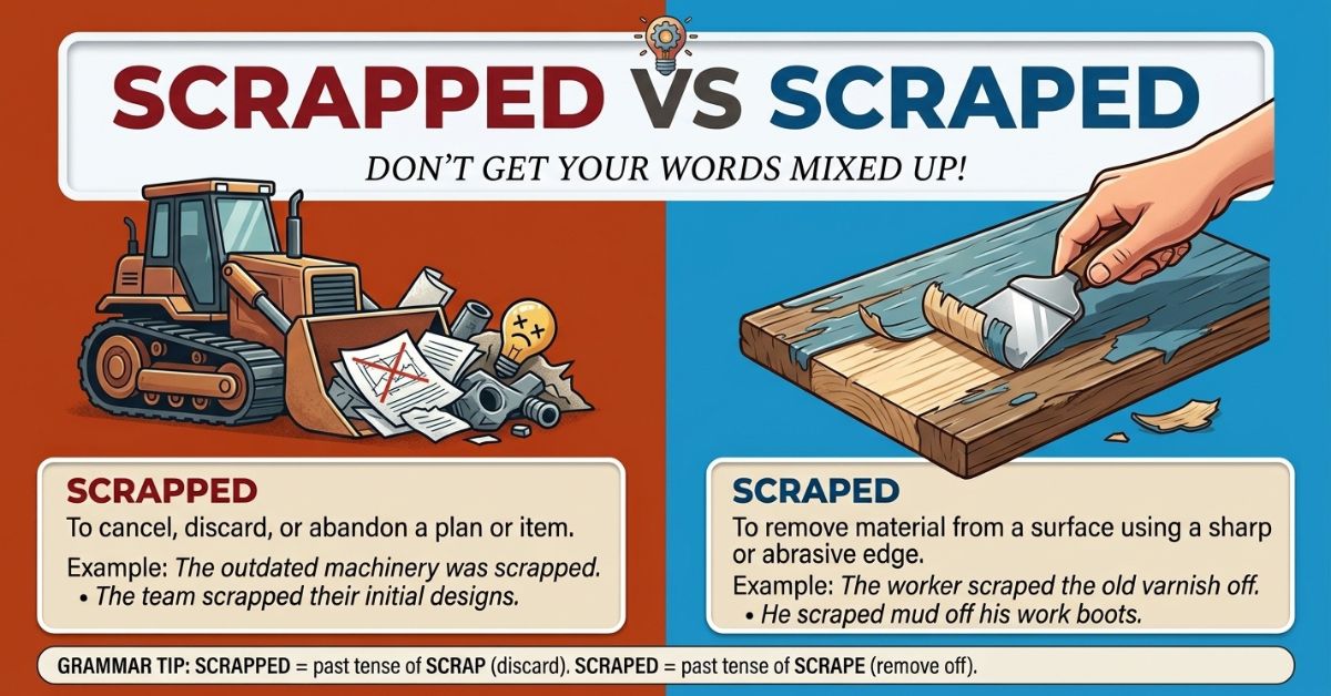 Scrapped vs Scraped