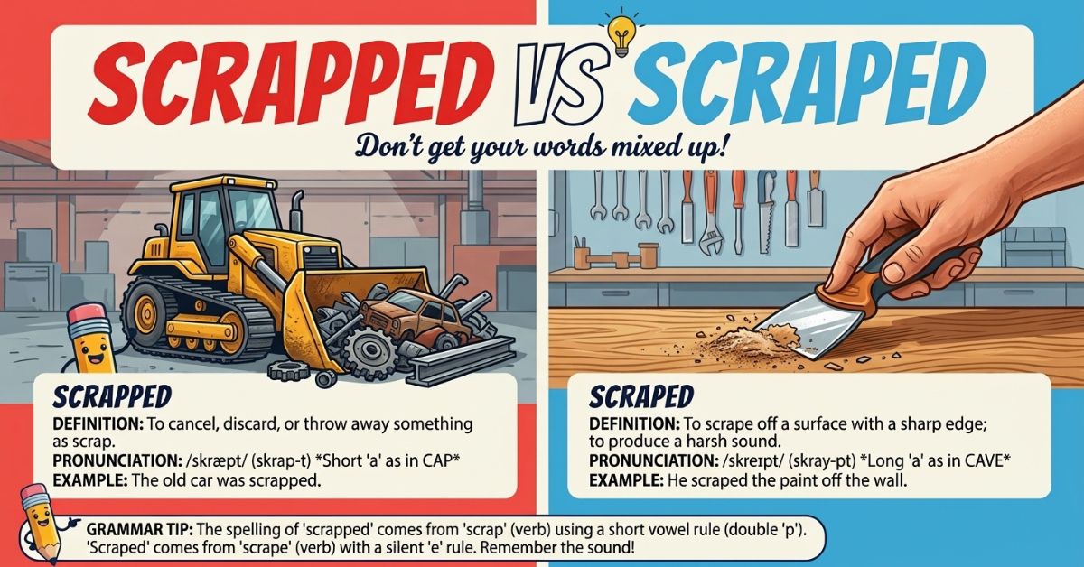 Scrapped vs Scraped Pronunciation
