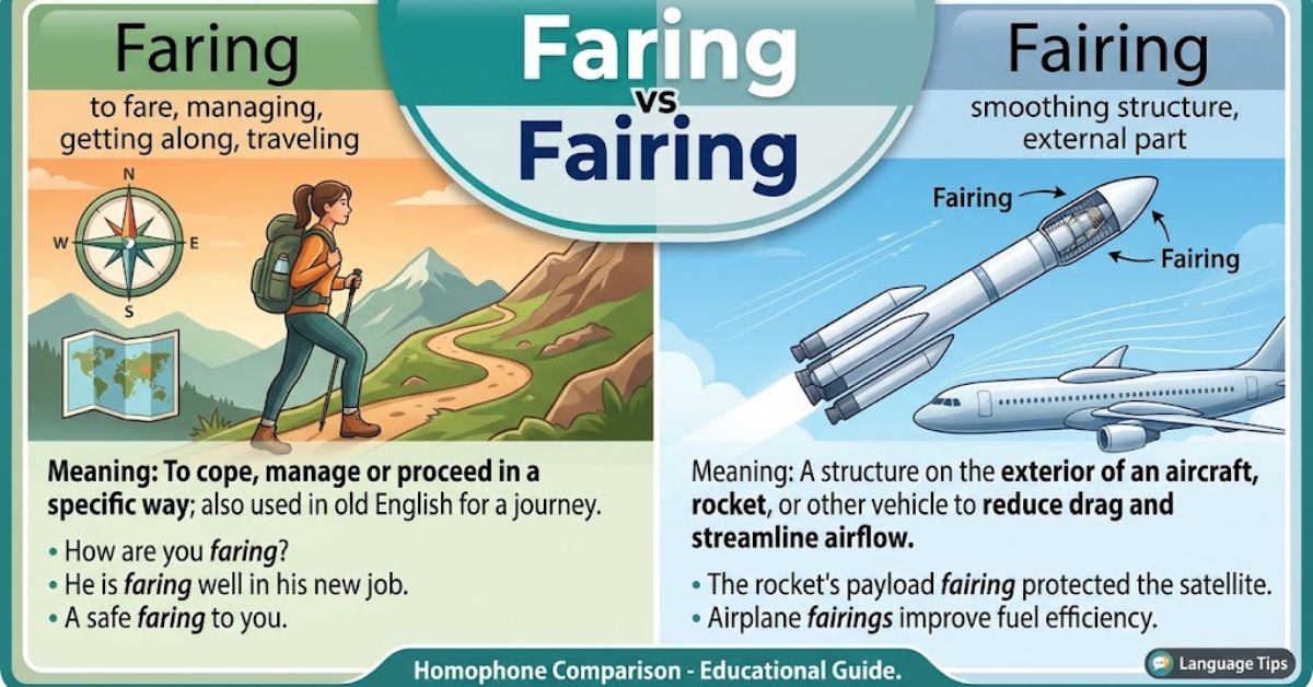 Faring vs fairing