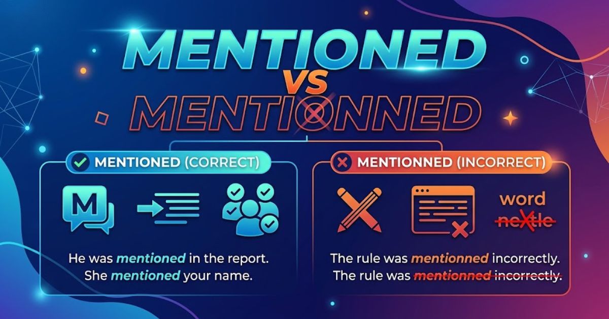 Mentioned vs mentionned
