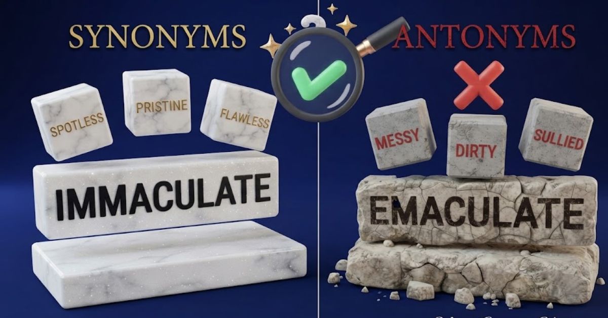 Words Similar to Immaculate (Synonyms and Antonyms)